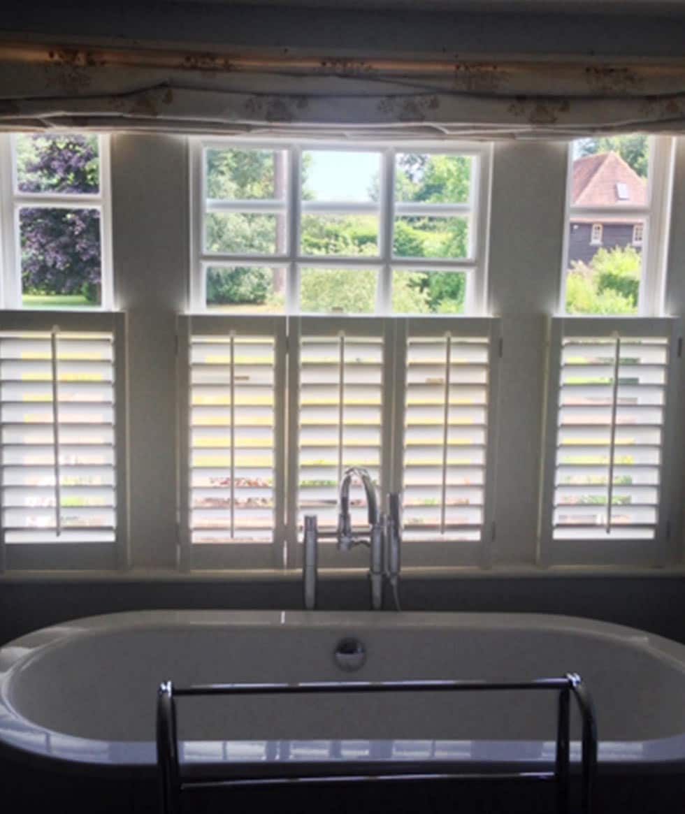 tier on tier bathroom shutters